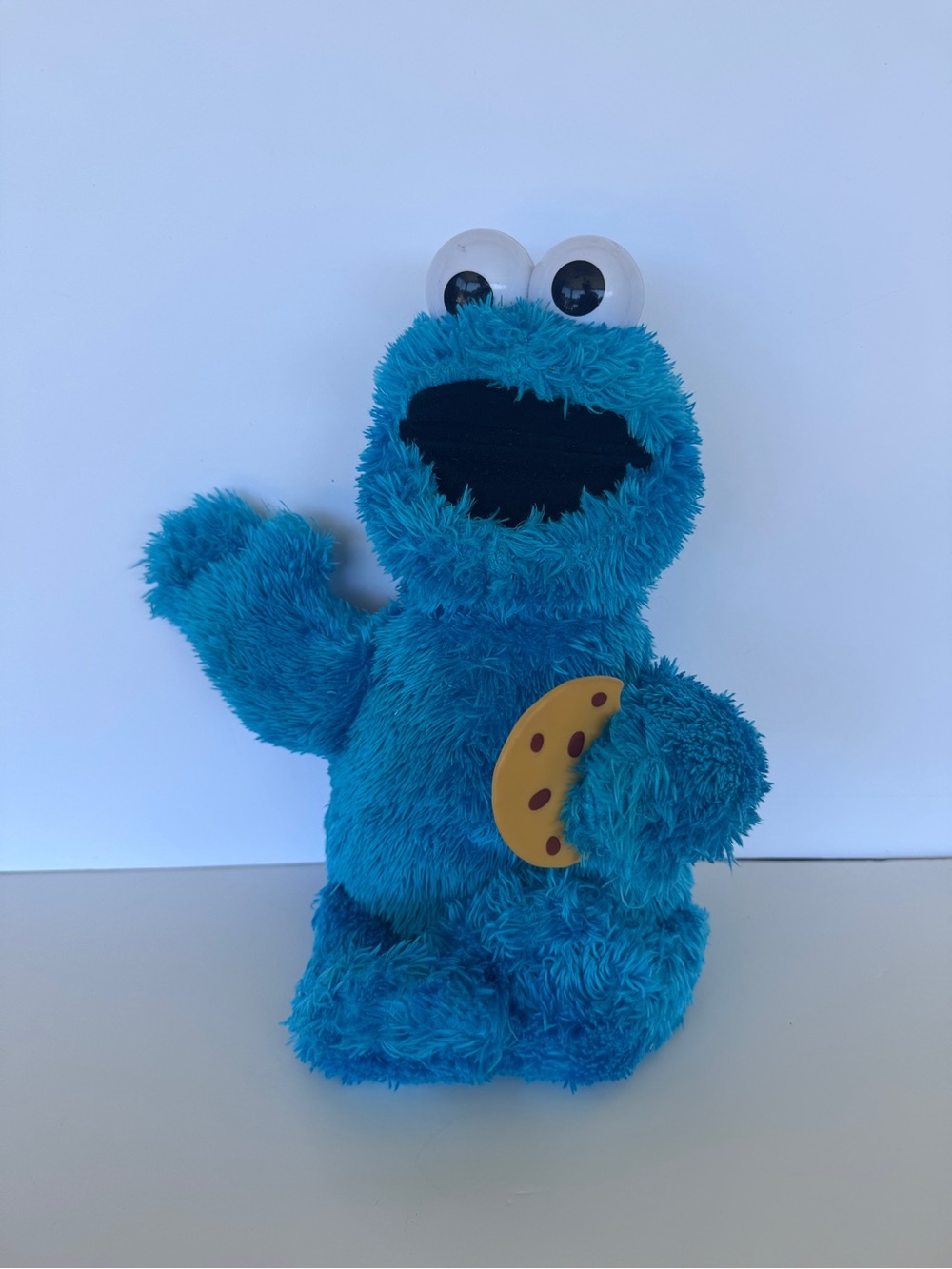 Blue Cookie Monster Plush Toy - Kids Plush Character Talking